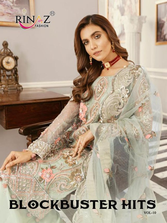 Rinaz Fashion Block Buster Vol 10 Fox Georgette With Heavy Work Pakistani Suits