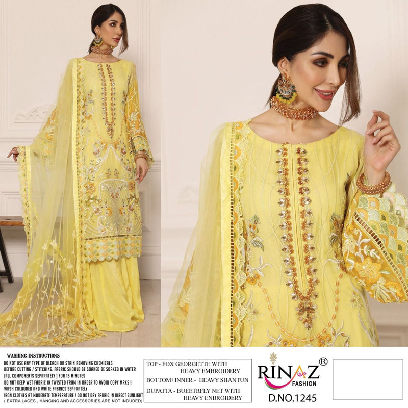 Rinaz Fashion Block Buster Vol 18 Fox Georgette Heavy Embroidered Work Pakistani Suit