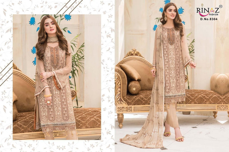 Rinaz Fashion Maryam's Gold Vol 11 Fox Georgette With Heavy Embroidery Work And Daimond Work Exclusive Pakistani Salwar Kameez