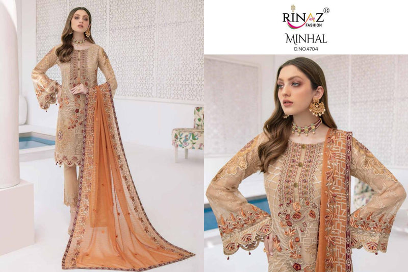 Rinaz Fashion Minhal Vol 3 Fox Georgette Embroidery Daimond Work Salwar Suit