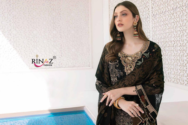 Rinaz Fashion Minhal Vol 4 Fox Georgette Embroidery Work Pakistani Salwar Kameez