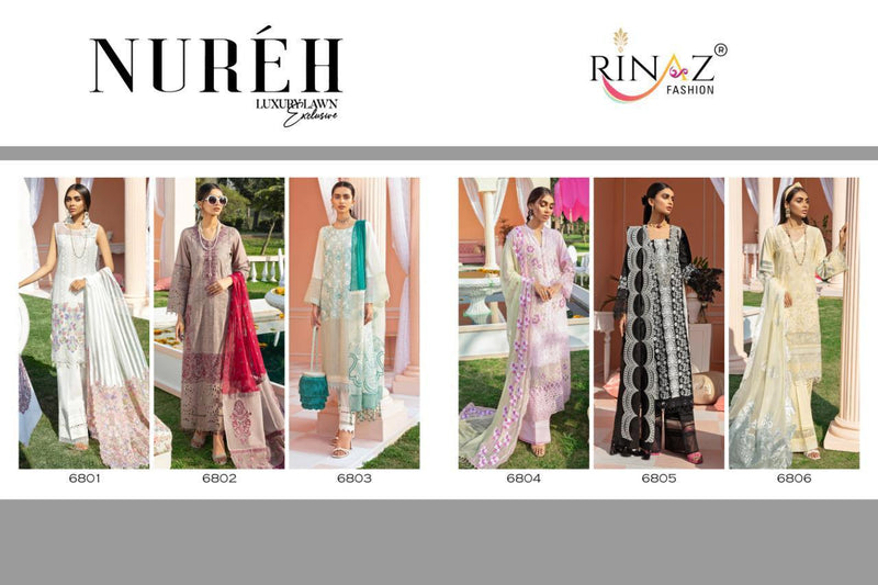 Rinaz Fashion Nureh Cambric Cotton Heavy Embroidery Work Salwar Kameez