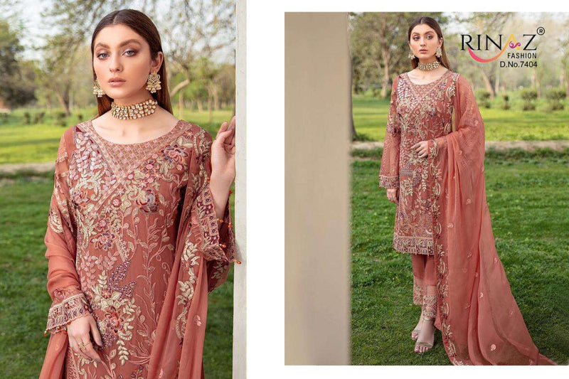 Rinaz Fashion Presents Ramsha Vol 8 Georgette With Heavy Embroidery Work Pakistani Style Salwar Kameez