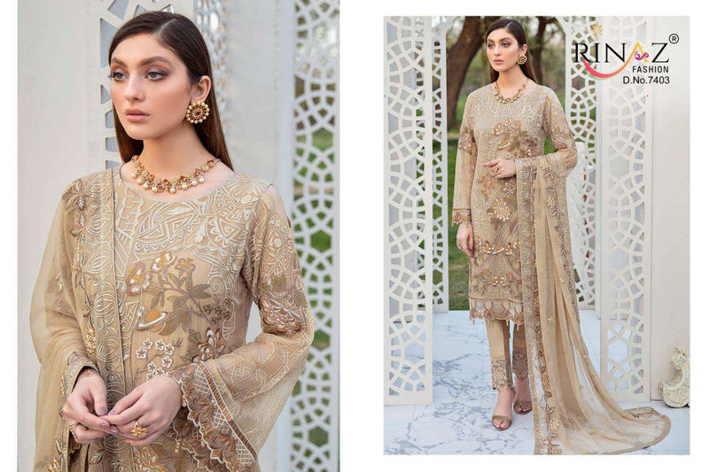 Rinaz Fashion Presents Ramsha Vol 8 Georgette With Heavy Embroidery Work Pakistani Style Salwar Kameez