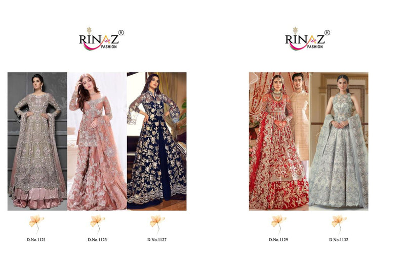 Rinaz Fashion Rim Zim Vol 3 Butterfly Net Embroidery Work Salwar Kameez