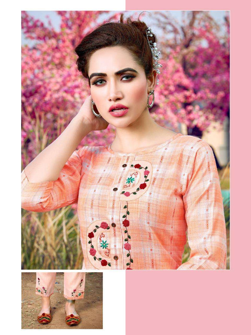 Riya Designer Glory Vol 2 Cotton Linen Designer Kurtis With Pent