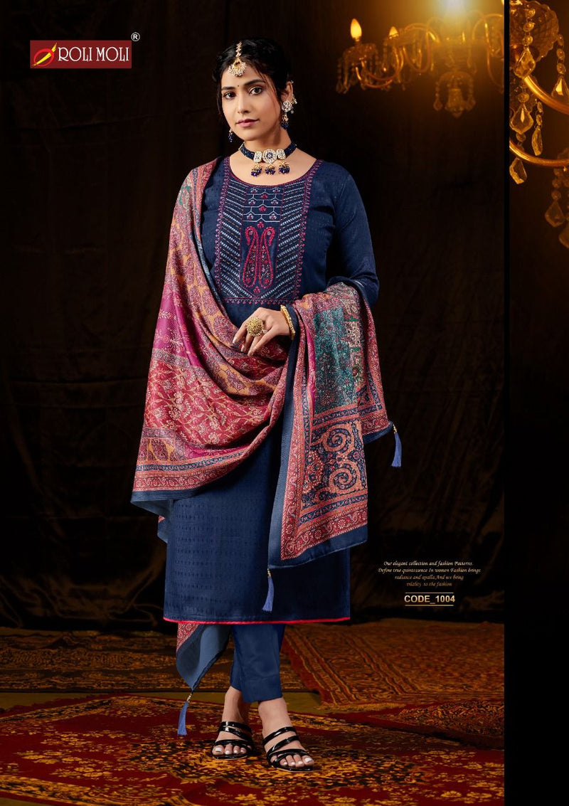 Roli Moli Anika Pashmina Jacquard Print Exclusive Wear Salwar Kameez