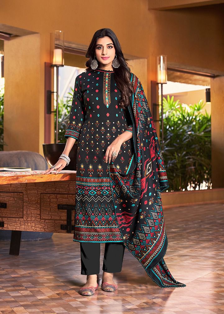 Roli Moli Creation Gulnar Pashmina Jacquard Woolen Winter Wear Salwar Suit