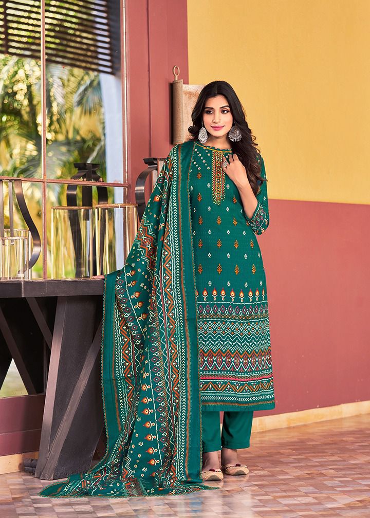 Roli Moli Creation Gulnar Pashmina Jacquard Woolen Winter Wear Salwar Suit