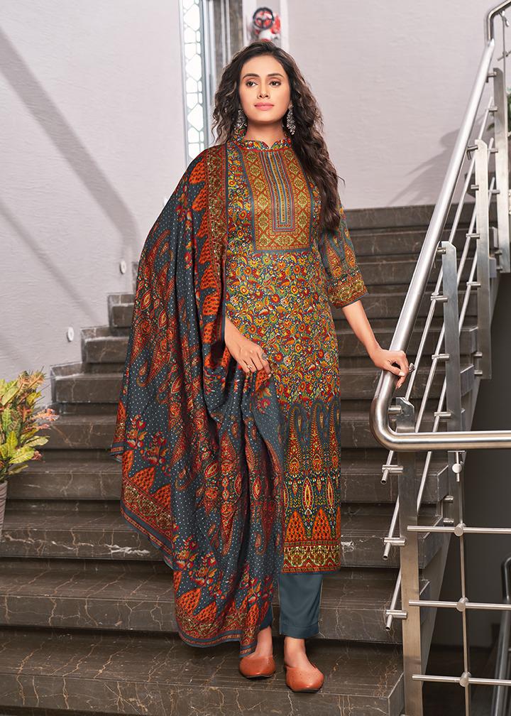Roli Moli Creation Zaara Pashmina Jacquard Print Salwar Suit
