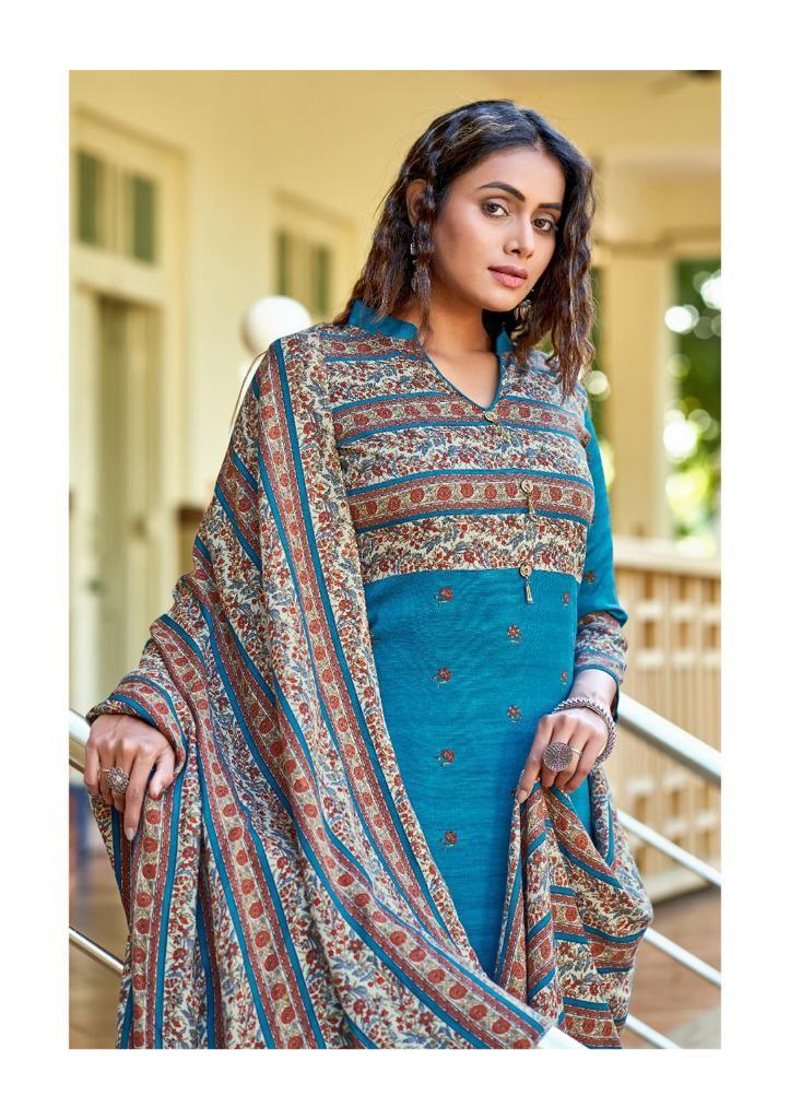 Roli Moli Kairaa Pure Pashmina Print Heavy Embroidery Work Salwar Suit