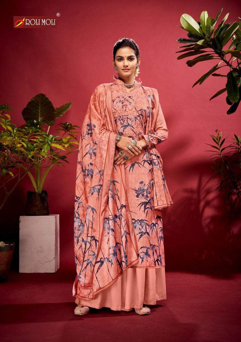 Roli Moli Simmer Pashmina Jacquard Digital Print Salwar Kameez