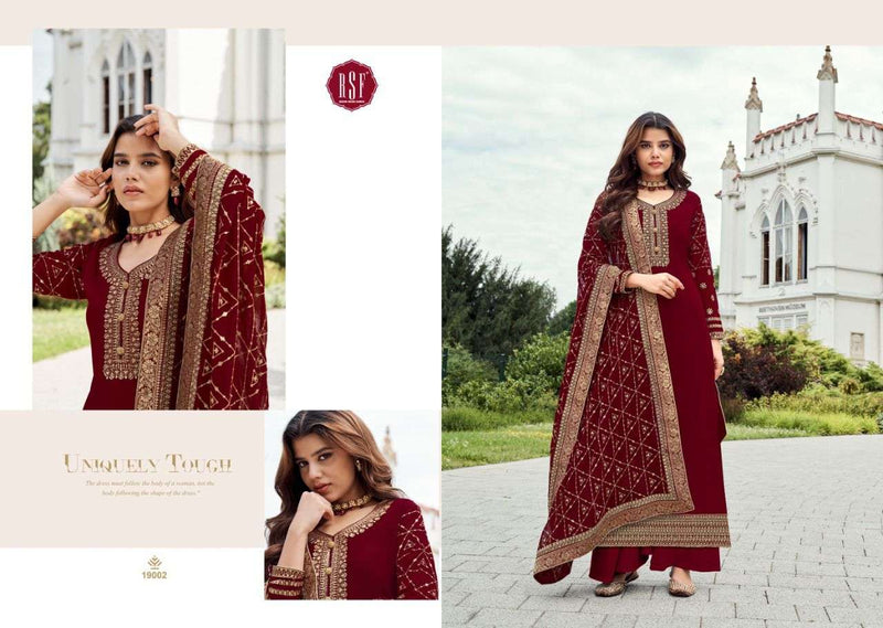 Rsf Satrang Faux Georgette With Embroidery Work Salwar Suit