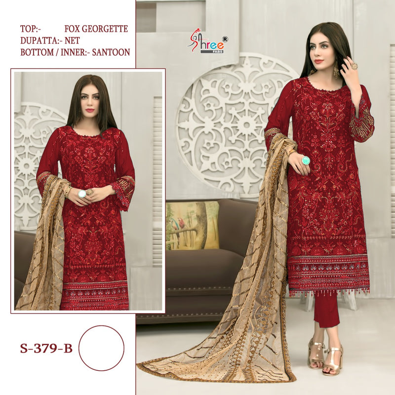 Shree Fabs S 379 B Georgette With Heavy Embroidery Work Stylish Designer Pakistani Party Wear Salwar Kameez