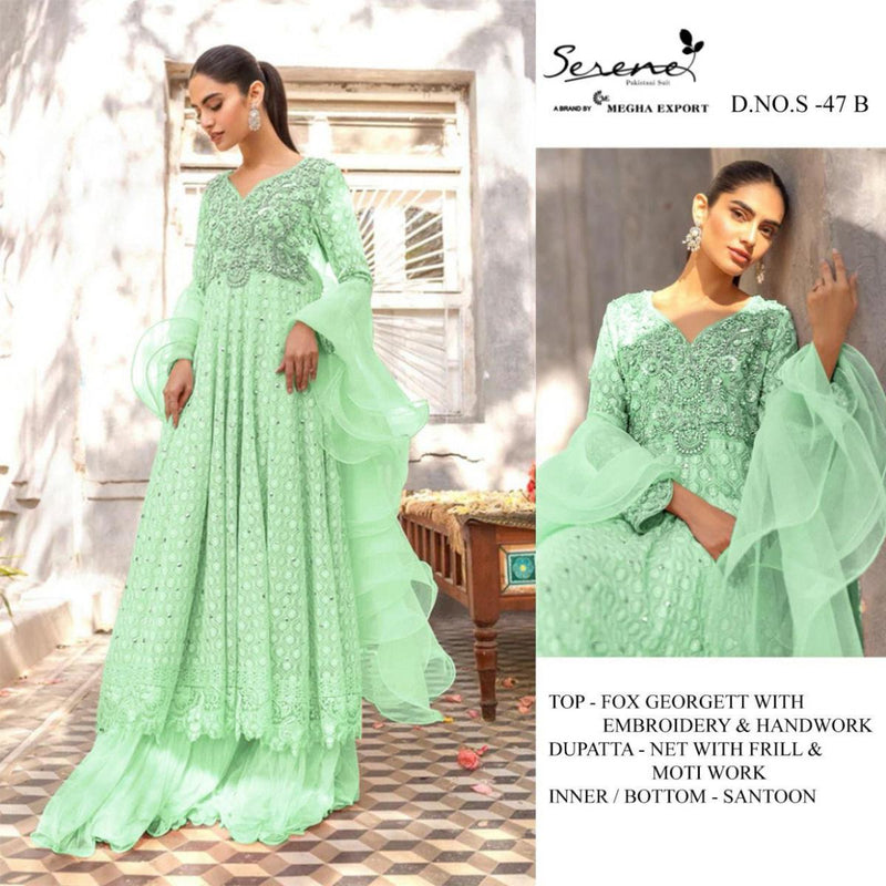 Serene S 47 Fox Georgette Designer Semi Stitched Wedding Wear Salwar Suits
