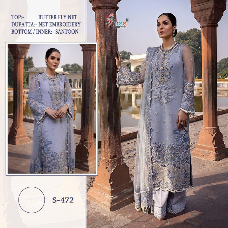 Shree Fab S 472 Butterfly Net Designer Fancy Party Wear Pakistani Style Salwar Suits