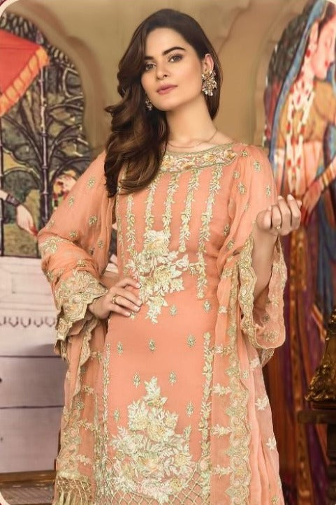 Shree Fabs S 495 Fox Georgette Designer Pakistani Style Party Wear Salwar Suits