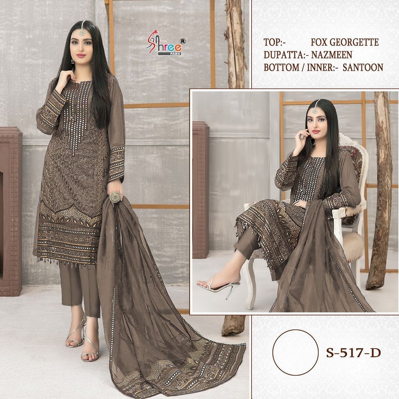 Shree Fabs S 517 D Georgette With Heavy Beautiful Embroidery Work Stylish Designer party Wear Salwar Kameez