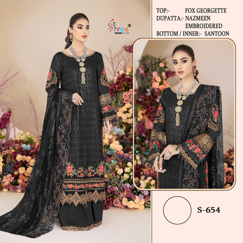 Shree Fabs S 654 Georgette With Heavy Embroidery Work Stylish Designer Party Wear Salwar Kameez