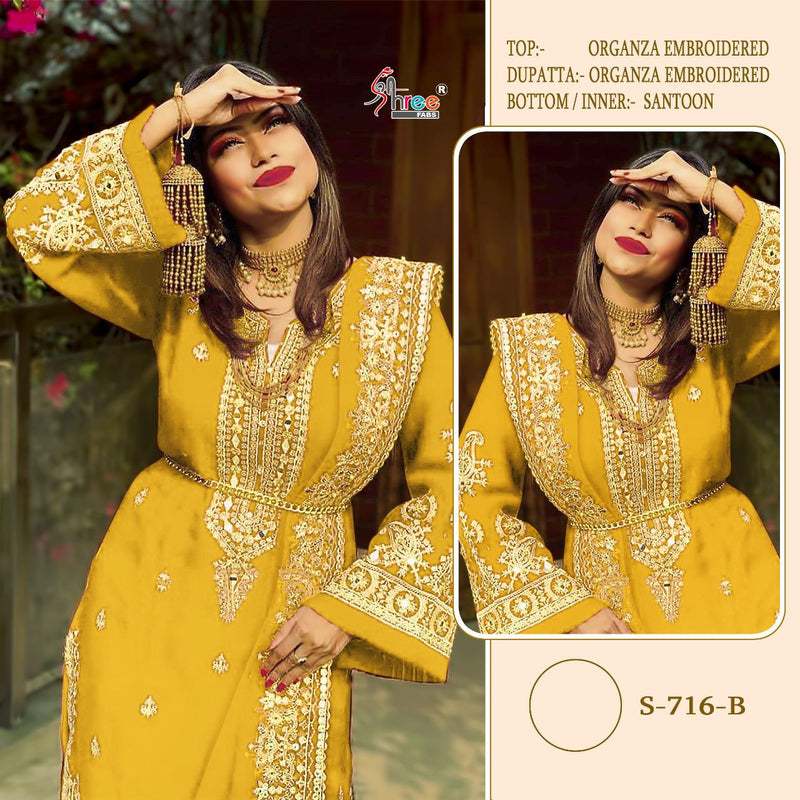 Shree Fabs Dno S 716 Organza With Beautiful Embroidety Work Stylish Designer Party Wear Salwar Kameez