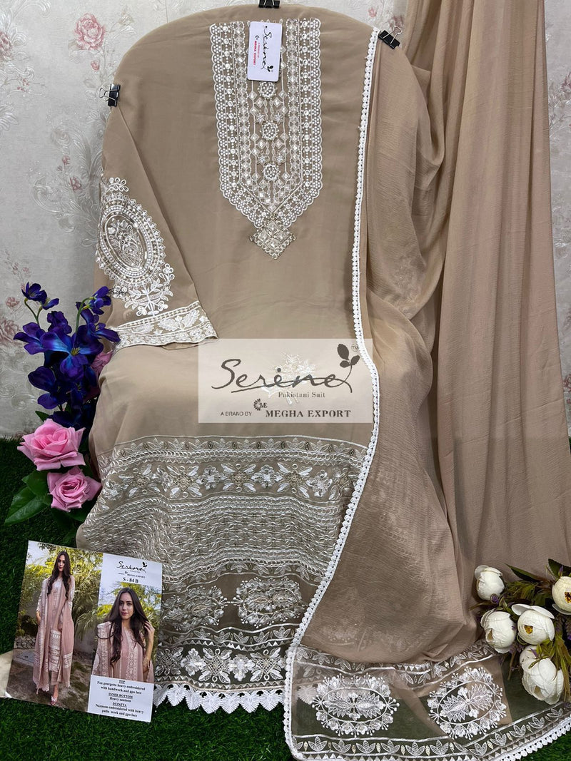 Serine S 84 Georgette With Beautiful Heavy Embroidery Work Stylish Designer Party Wear Salwar Kameez
