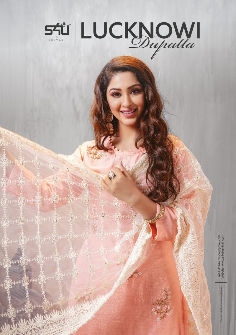S4u Shivali Lucknowi Dupatta Designer Eid Collection Wear Dupatta
