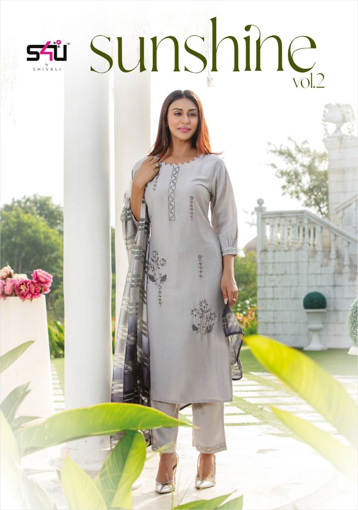 S4u Shivali Sunshine Vol 2 Silk Readymade Fency Designer kurti