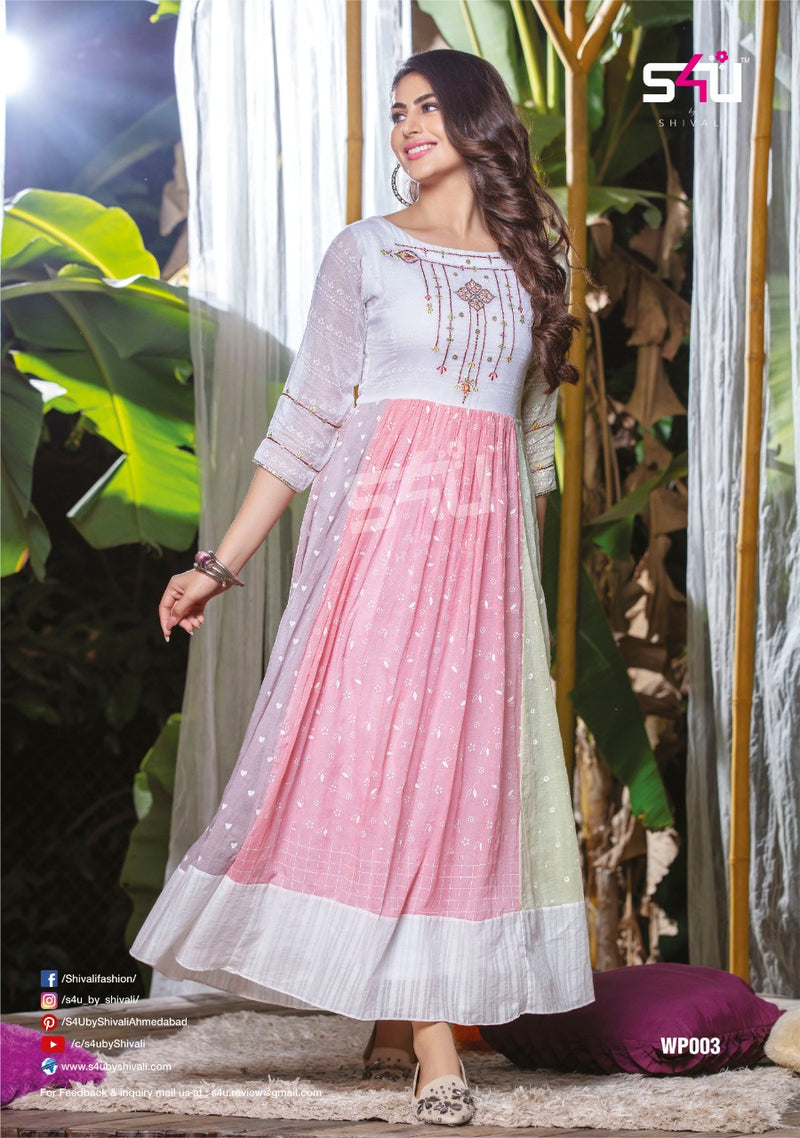 S4u Shivali Weekend Passions Cotton With Mulmul Fancy Kurti