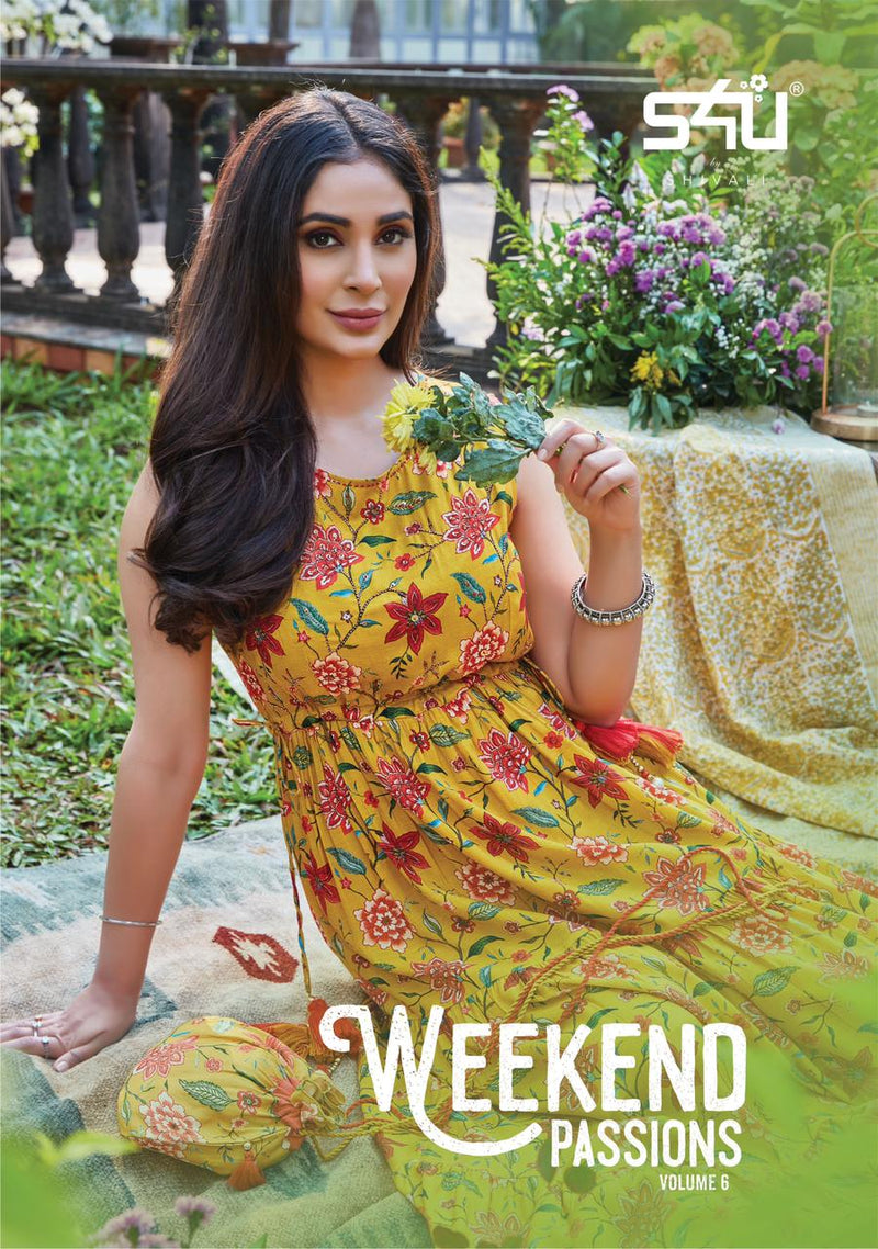 S4u Shivali Weekend Passion Vol 6 Rayon Designer Casual Wear Gown Wear