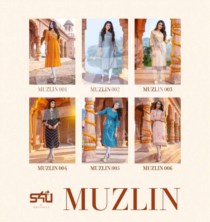 S4u Sivali Muzlin Ethnic Wear Simple Designer Kurta