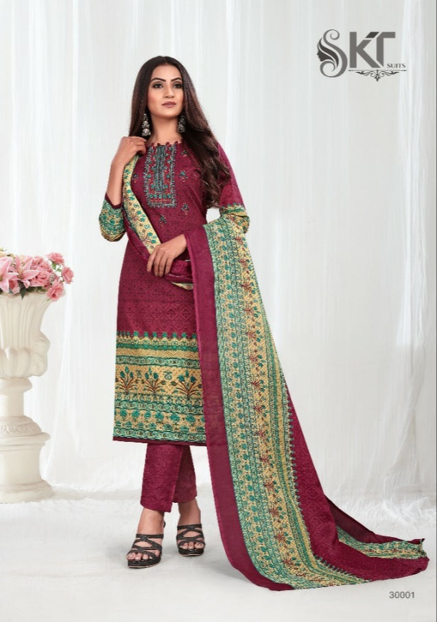Skt Suits Saanvi Soft Cotton Printed Party Wear Salwar Suits