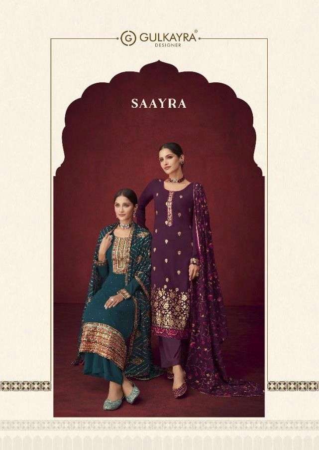 Gulkayra Designer Saayra Georgette Heavy Designer Party Wear Salwar Suits With Heavy Embroidery