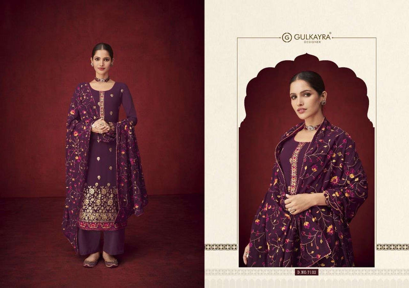 Gulkayra Designer Saayra Georgette Heavy Designer Party Wear Salwar Suits With Heavy Embroidery