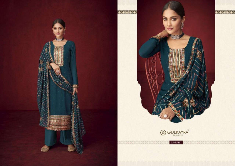 Gulkayra Designer Saayra Georgette Heavy Designer Party Wear Salwar Suits With Heavy Embroidery