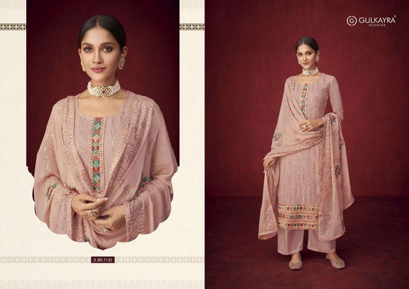 Gulkayra Designer Saayra Georgette Heavy Designer Party Wear Salwar Suits With Heavy Embroidery