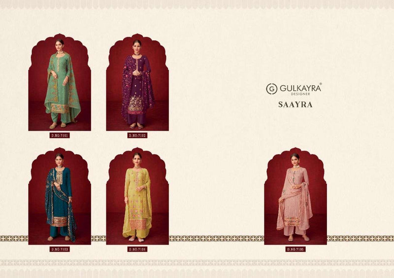 Gulkayra Designer Saayra Georgette Heavy Designer Party Wear Salwar Suits With Heavy Embroidery