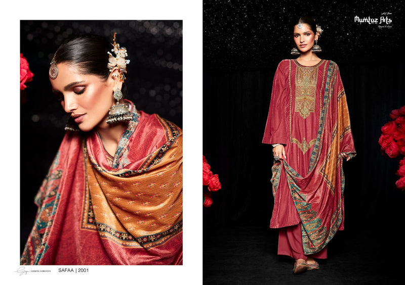 Mumtaz Safaa Vol 1 Velvet With Coding Embroidery Work Stylish Designer Salwar Kameez