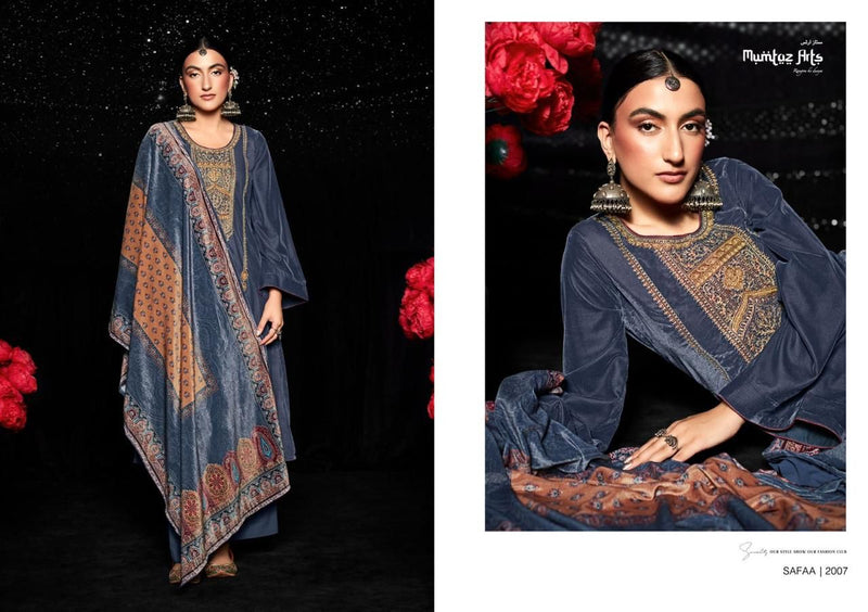 Mumtaz Safaa Vol 1 Velvet With Coding Embroidery Work Stylish Designer Salwar Kameez