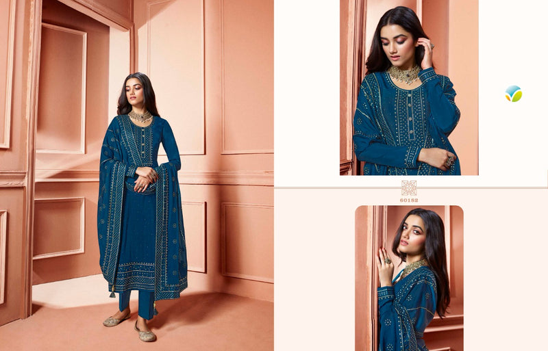 Vinay Fashion Kaseesh Safeena Dola Jacquard Embroidered Party Wear Salwar Suits
