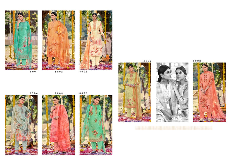 Levisha Saffron Jam Cotton Exclusive Printed Festive Wear Salwar Suits