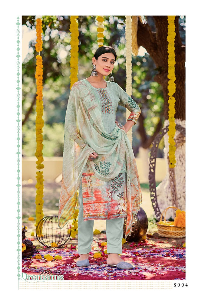 Levisha Saffron Jam Cotton Exclusive Printed Festive Wear Salwar Suits