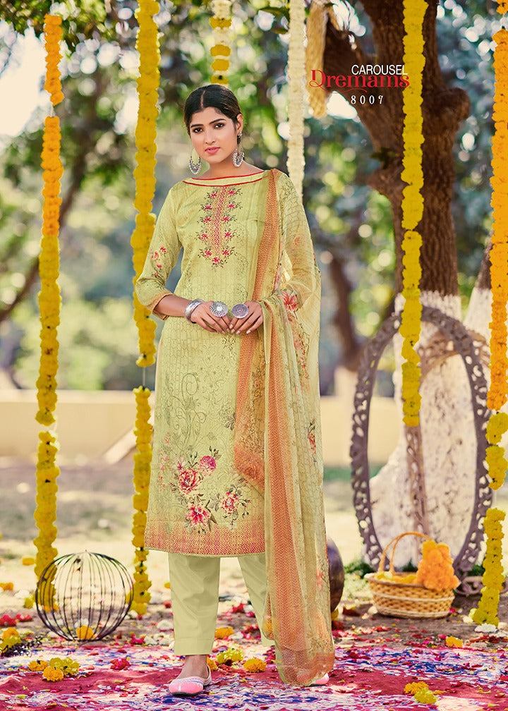 Levisha Saffron Jam Cotton Exclusive Printed Festive Wear Salwar Suits
