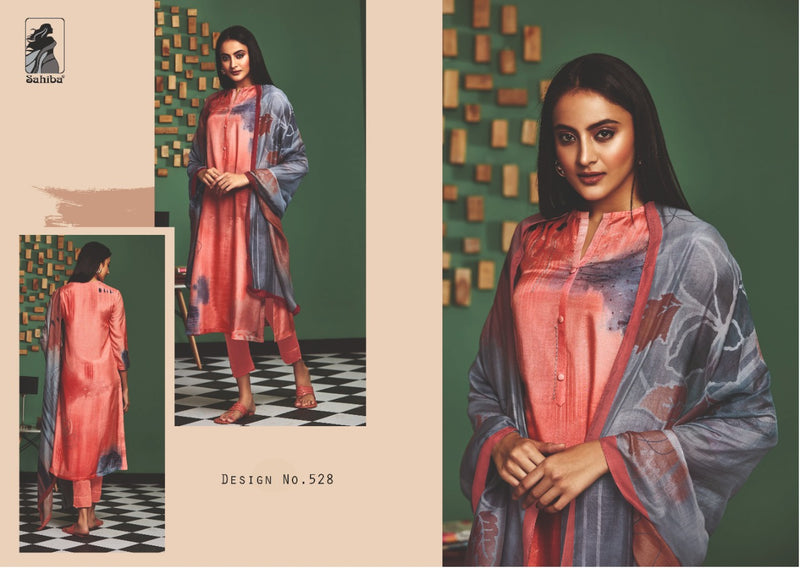 Sahiba Crafted Beauty Fabric With Handwork Salwar Suit In Satin Cotton