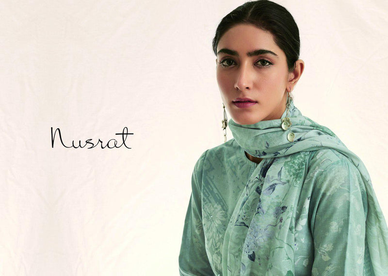 Sahiba Nusrat Digital Print Fabric With Stone Work Salwar Suit In Cotton