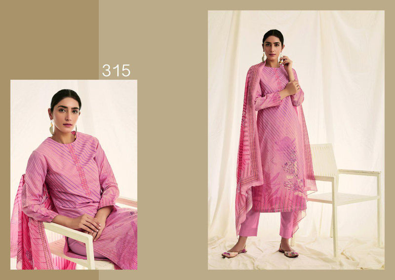 Sahiba Nusrat Digital Print Fabric With Stone Work Salwar Suit In Cotton