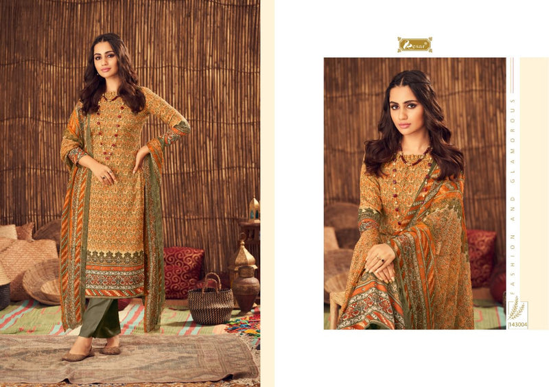 Kesar Sahin Pasmina  With Fancy Work Stylish Designer  Casual Wear Salwar Kameez