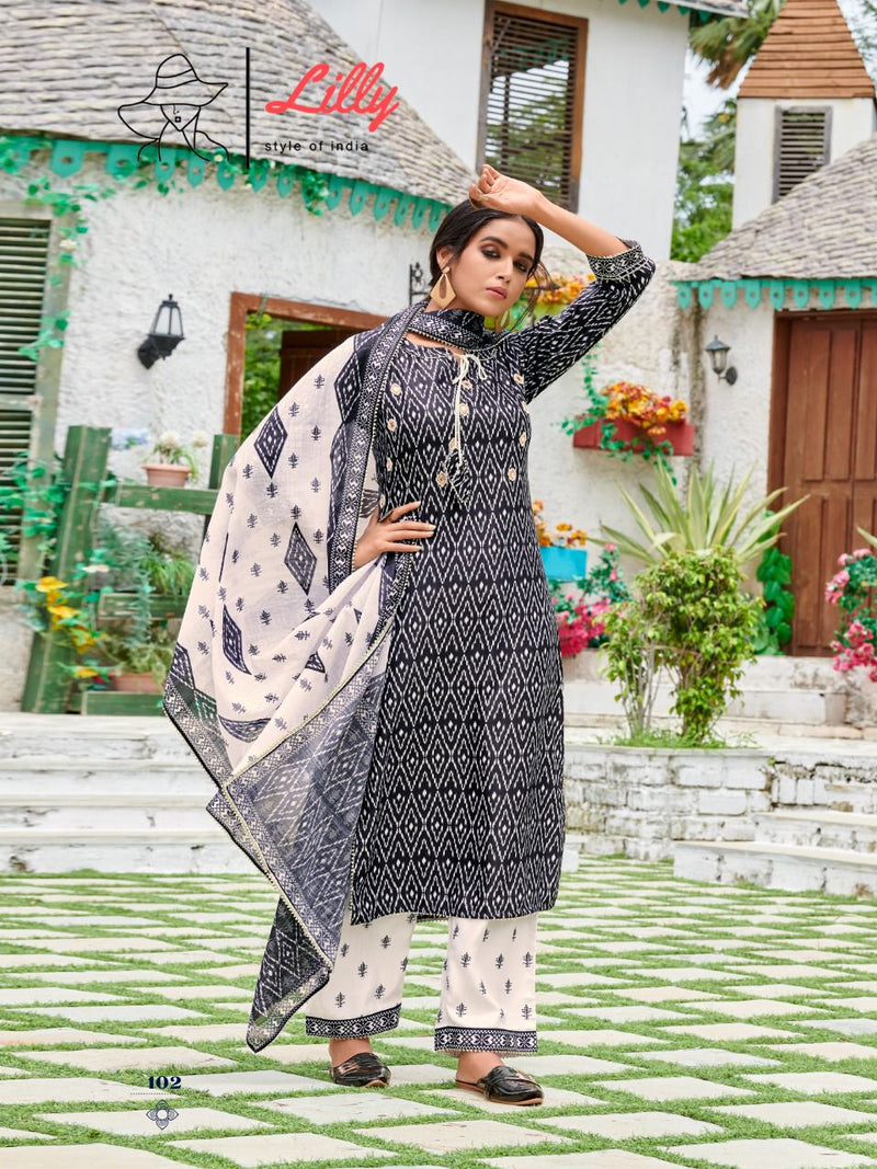 Lily Style Of India Sakira Nx Muslin Festive Wear Readymade Salwar Suits With Digital Print