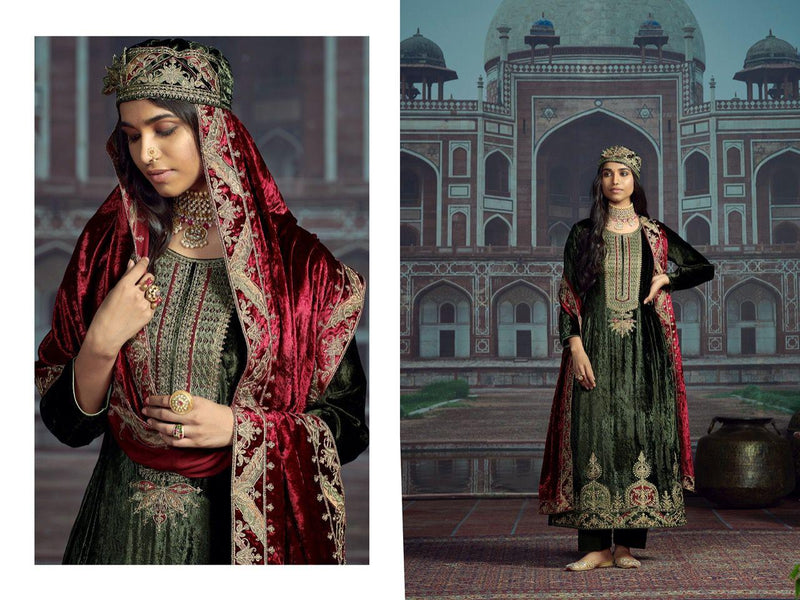 Aiqa Salaam E Ishq Velvet With Heavy Embroidery Work Stylish Designer Pakistani salwar Kameez