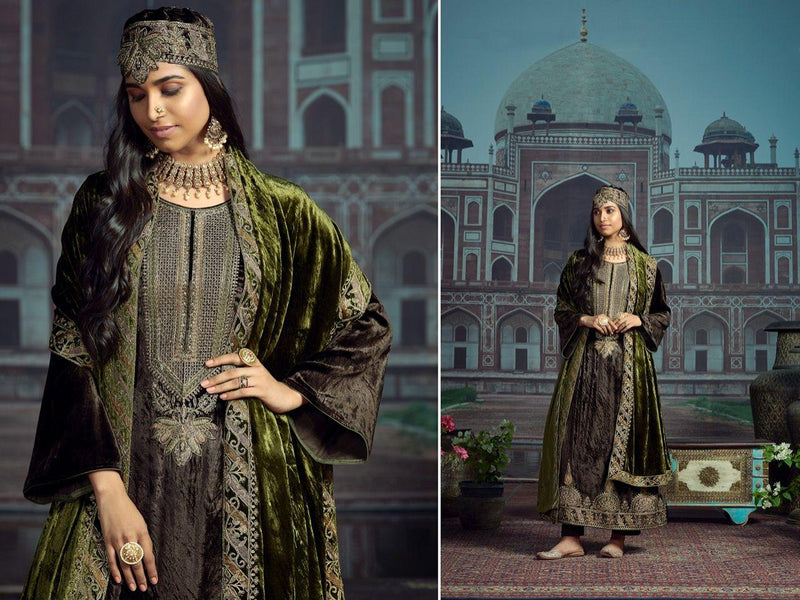 Aiqa Salaam E Ishq Velvet With Heavy Embroidery Work Stylish Designer Pakistani salwar Kameez