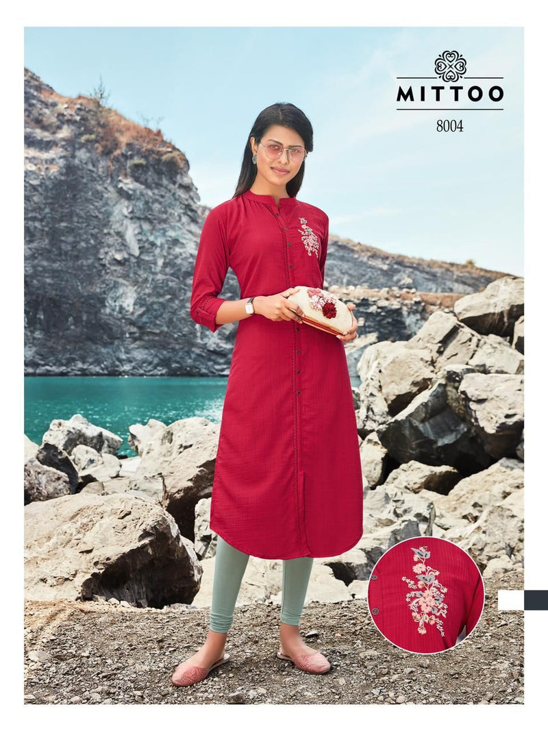 Mittoo Samantha Poly Viscose Designer Party Wear Kurtis